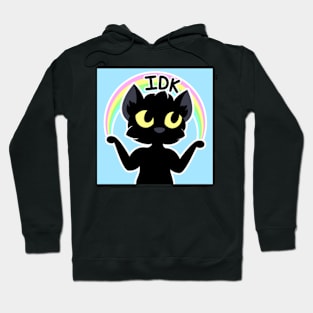 I Don't Know Cat with Rainbow (IDK) Hoodie